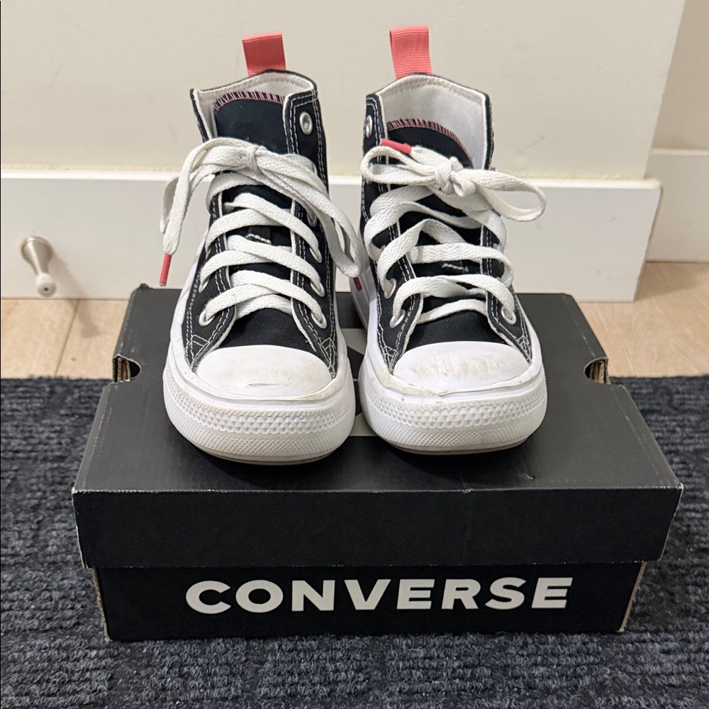 Converse Kids Black and White High-Top Sneakers